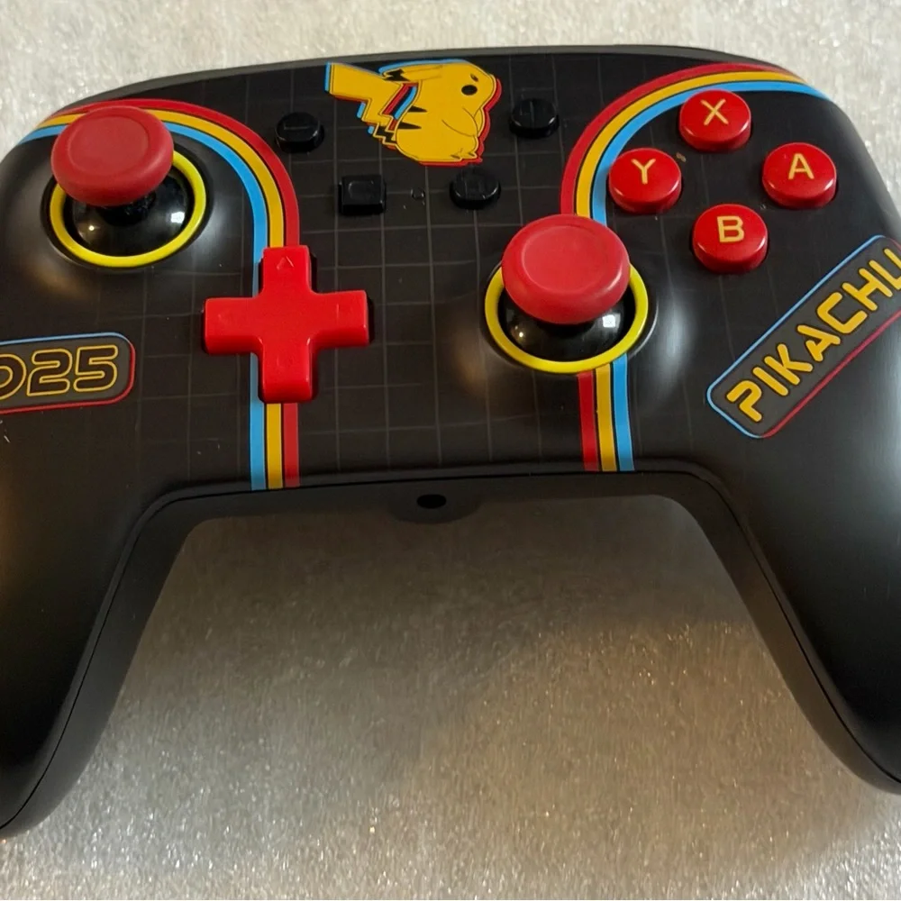 Pikachu Edition Black and Red Gaming Controller